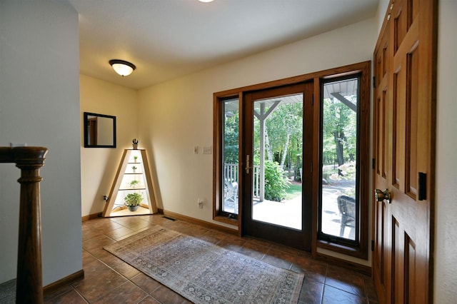 view of tiled entryway