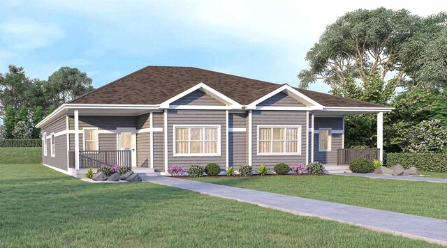 view of front of house featuring a front yard