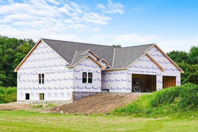 view of unfinished property