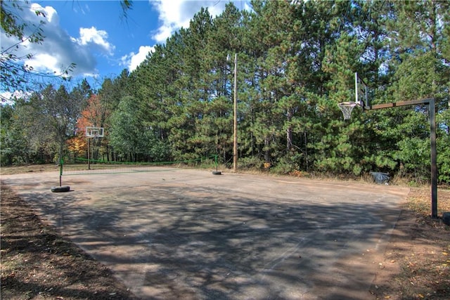 view of basketball court