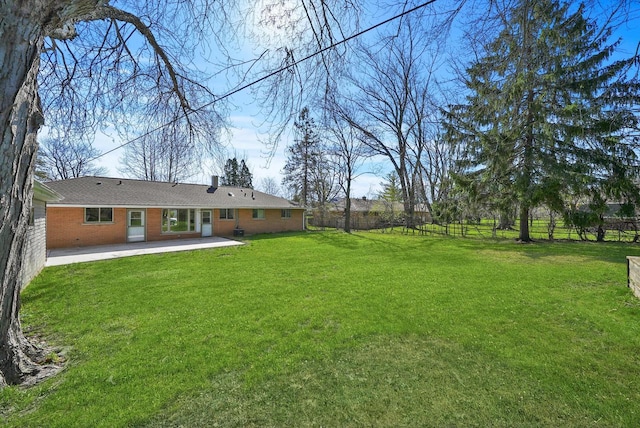 view of yard with a patio