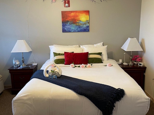 bedroom featuring carpet flooring