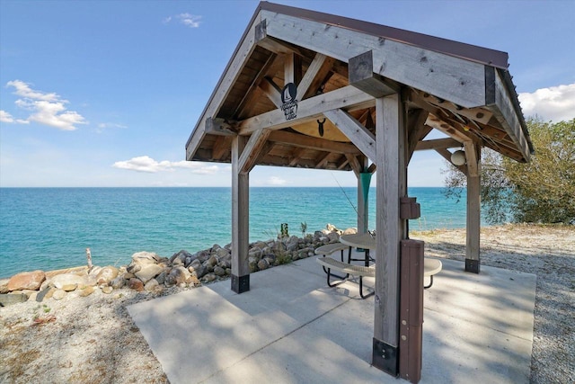 7001 Novak Rd, Racine, WI 53402 - view of patio / terrace featuring a water view