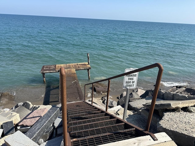 7001 Novak Rd, Racine, WI 53402 - dock area with a water view