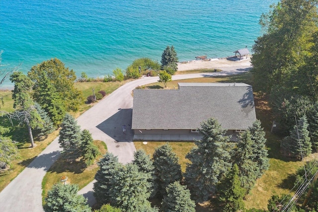 7001 Novak Rd, Racine, WI 53402 - view from above of property with a nearby body of water