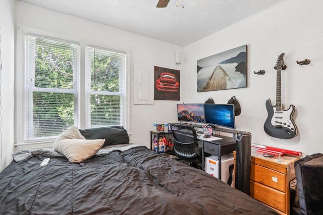 bedroom with ceiling fan