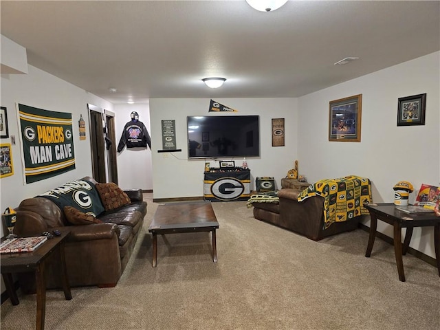 view of carpeted living room