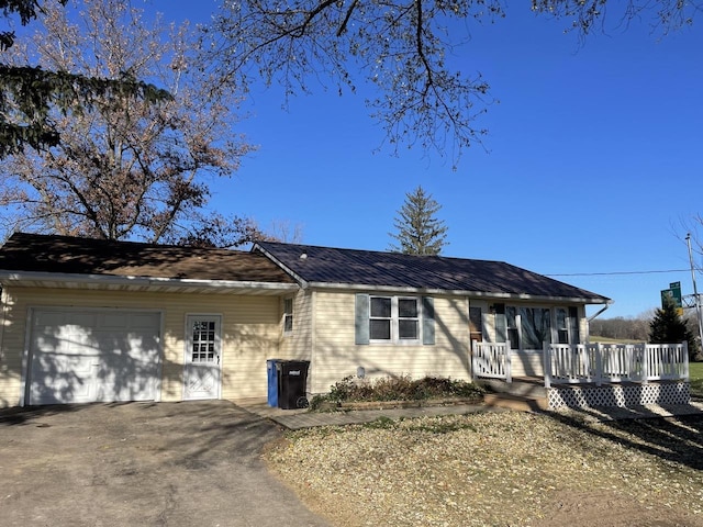 ranch-style home with a garage