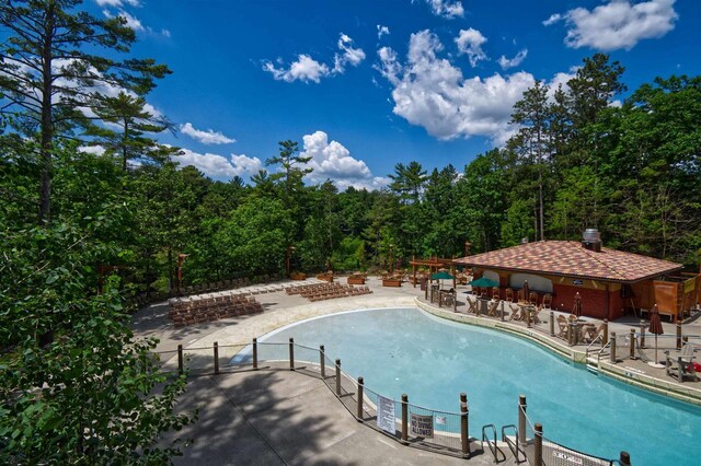 view of pool with a patio