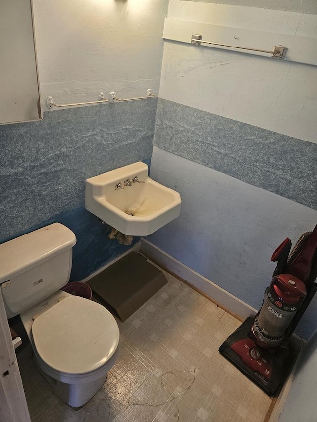 bathroom with sink and toilet