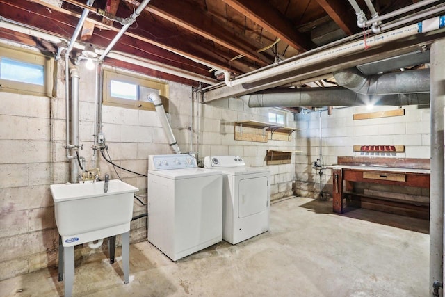 laundry room with separate washer and dryer