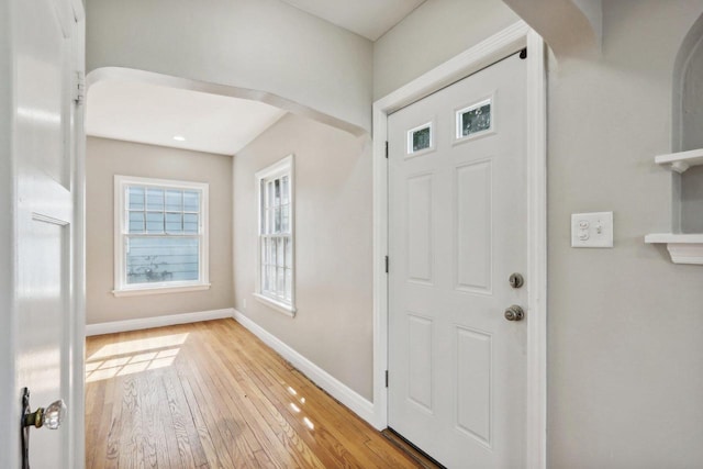 entryway featuring light hardwood / wood-style floors