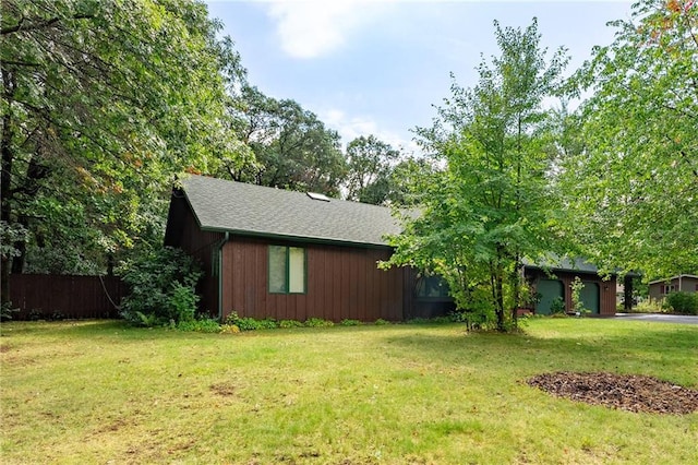 exterior space featuring a lawn