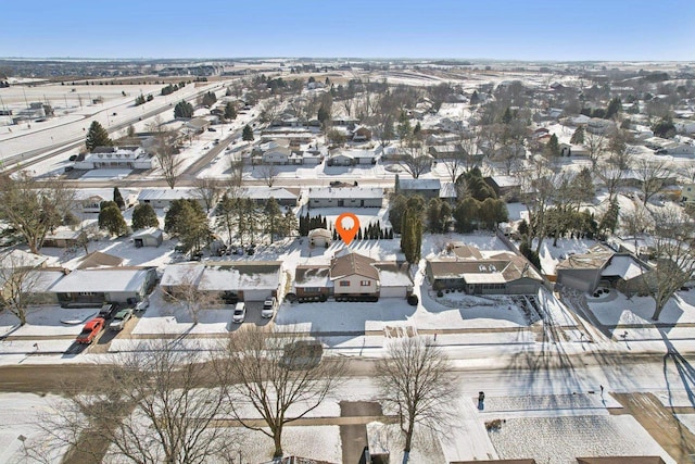 view of snowy aerial view