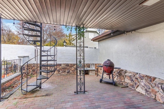 view of patio / terrace featuring area for grilling