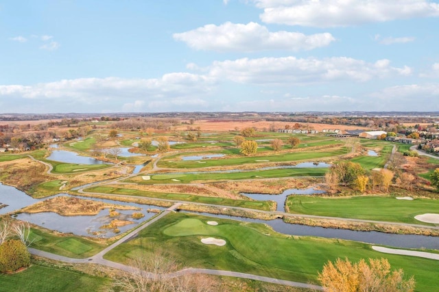 5302 Arapahoe Ln, Madison, WI 53704 - bird's eye view featuring a water view and golf course view