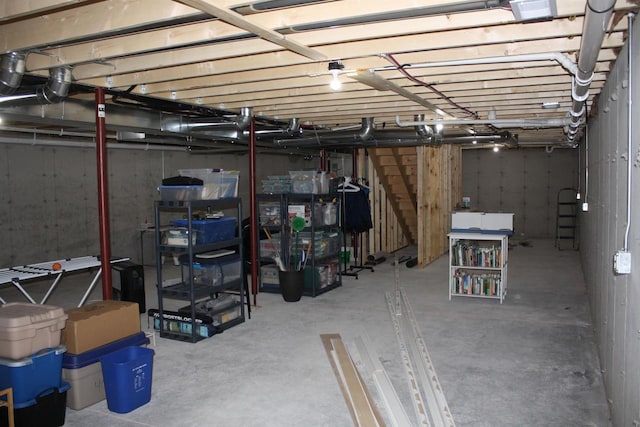 view of basement