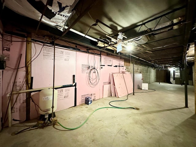 view of basement