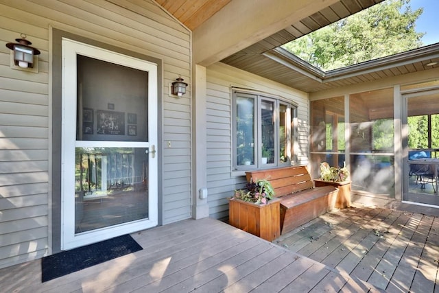 view of wooden deck