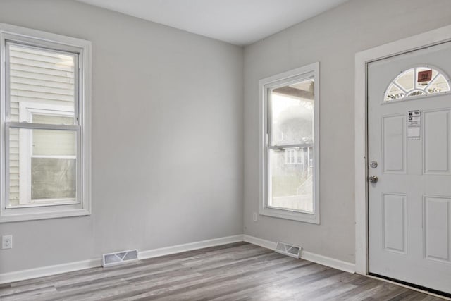 foyer featuring light hardwood / wood-style flooring