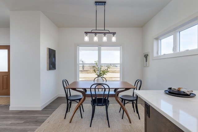 1295 Stonehaven Dr, Sun Prairie, WI 53590 - dining area featuring baseboards and wood finished floors