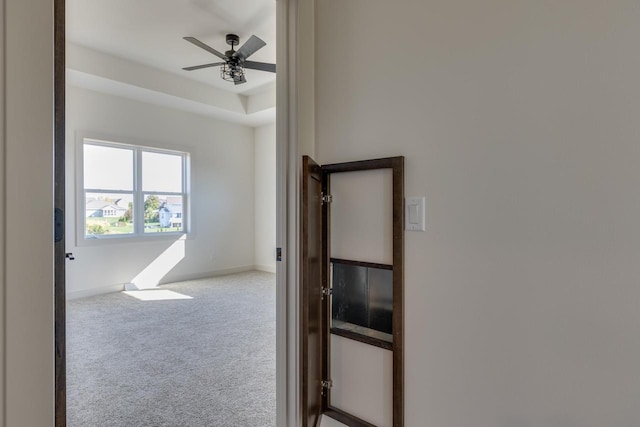 1295 Stonehaven Dr, Sun Prairie, WI 53590 - empty room featuring baseboards, a ceiling fan, and carpet floors