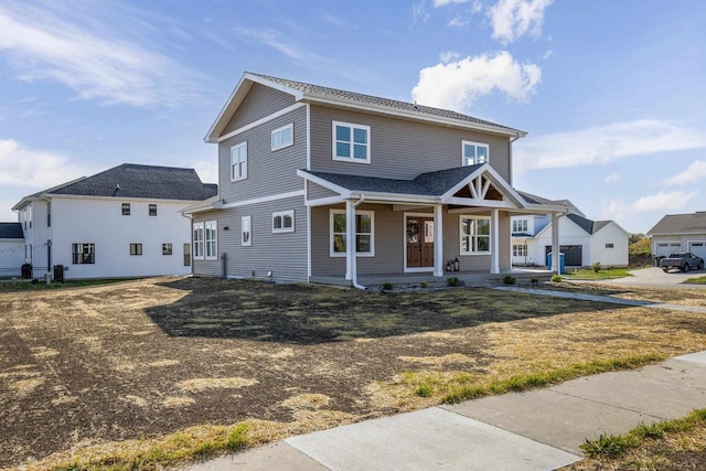 view of front of home featuring covered porch