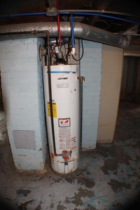 utilities featuring gas water heater