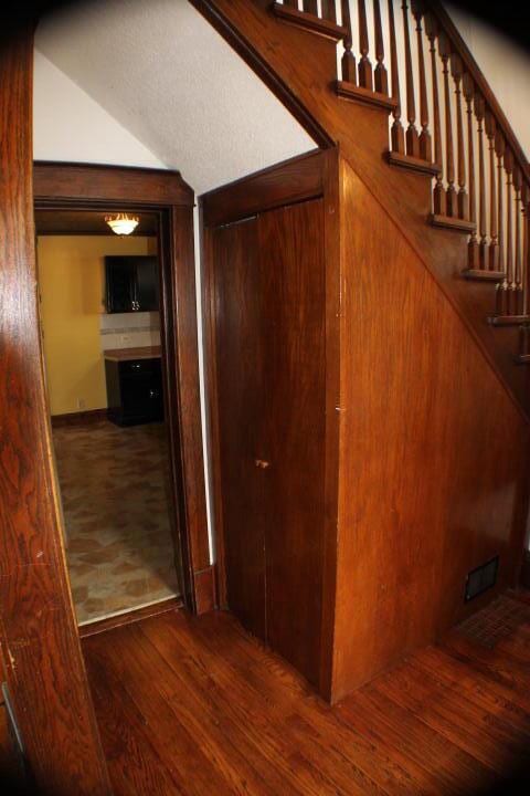 interior space with hardwood / wood-style flooring