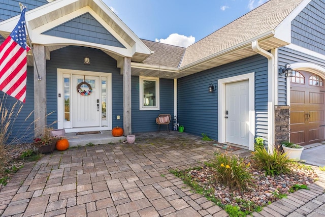 doorway to property featuring a porch