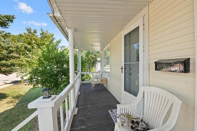 exterior space with a porch