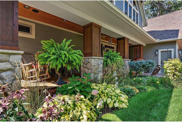 exterior space featuring a porch