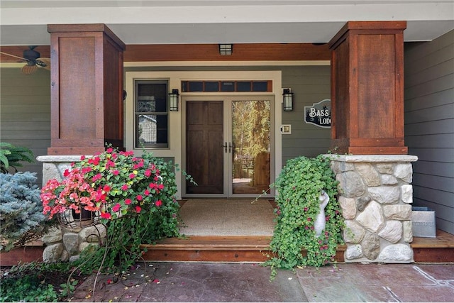 entrance to property with a porch