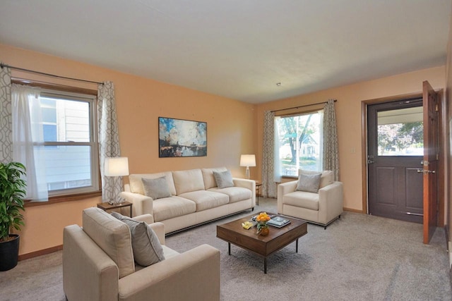 view of carpeted living room