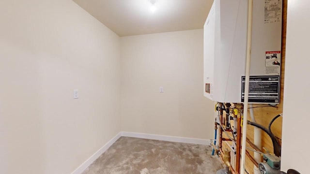 interior space featuring water heater