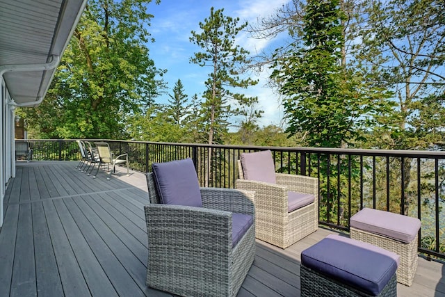 view of wooden deck