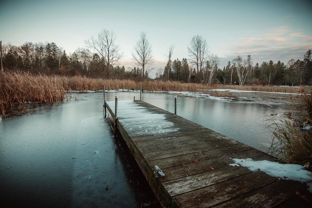 view of dock area