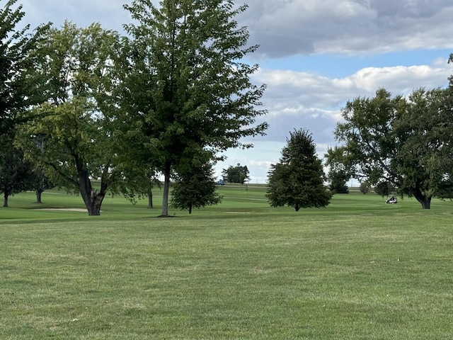 view of community featuring a lawn