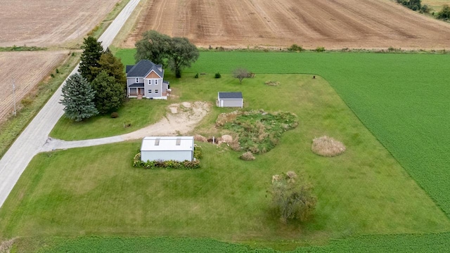 drone / aerial view with a rural view