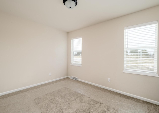 view of carpeted empty room