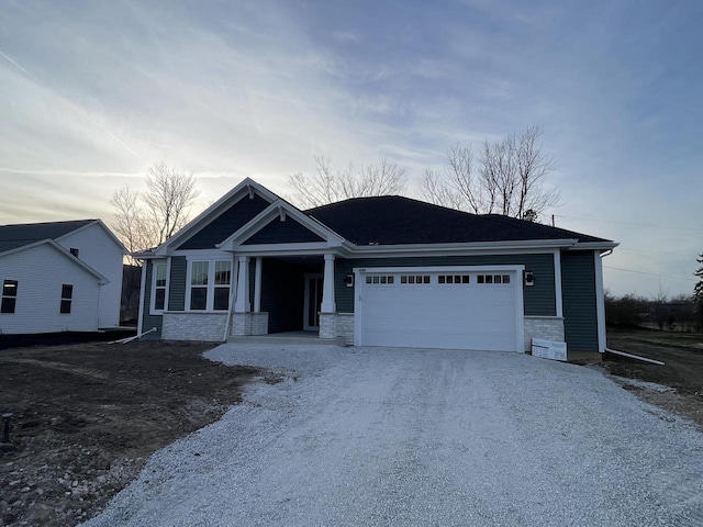 view of front of house featuring a garage