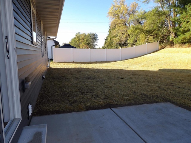 view of yard with a patio