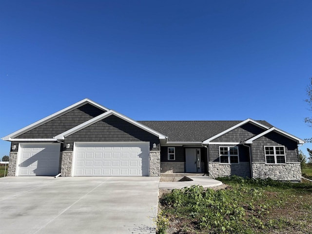 view of front facade with a garage