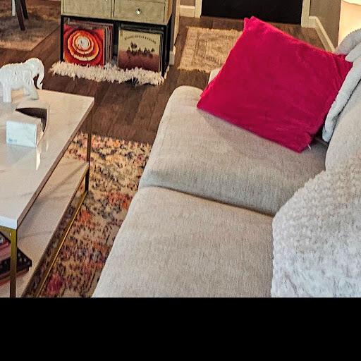 living room with wood-type flooring