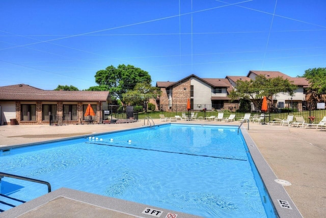 view of pool with a patio area