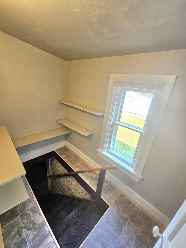 view of sauna with baseboards
