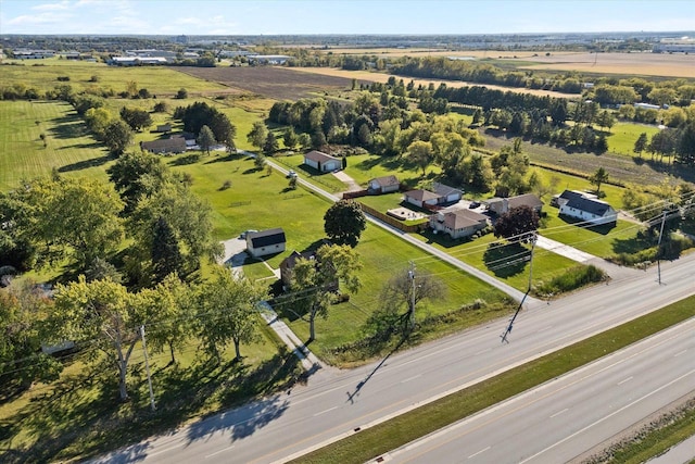 drone / aerial view with a rural view