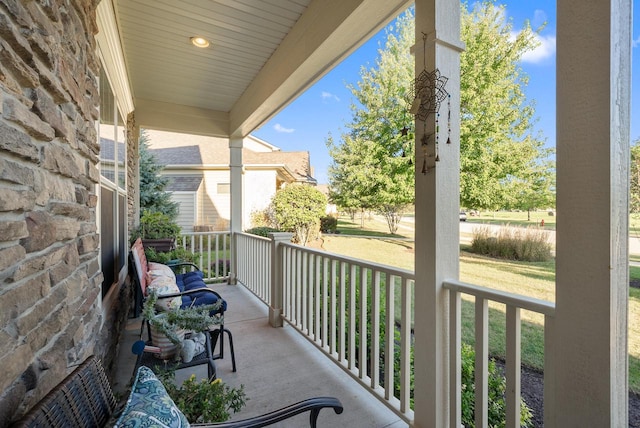 balcony with a porch