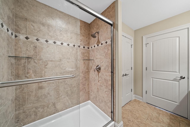 bathroom with walk in shower