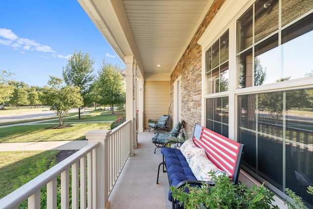 balcony with a porch